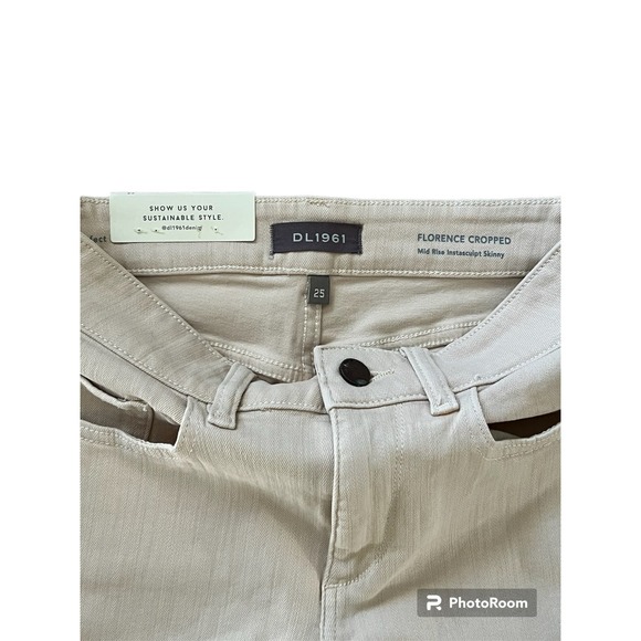 $200 NWT DL1961 Florence Cropped Mid-Rise Instasculpt Skinny Jeans Vacarro 25 - Picture 7 of 7